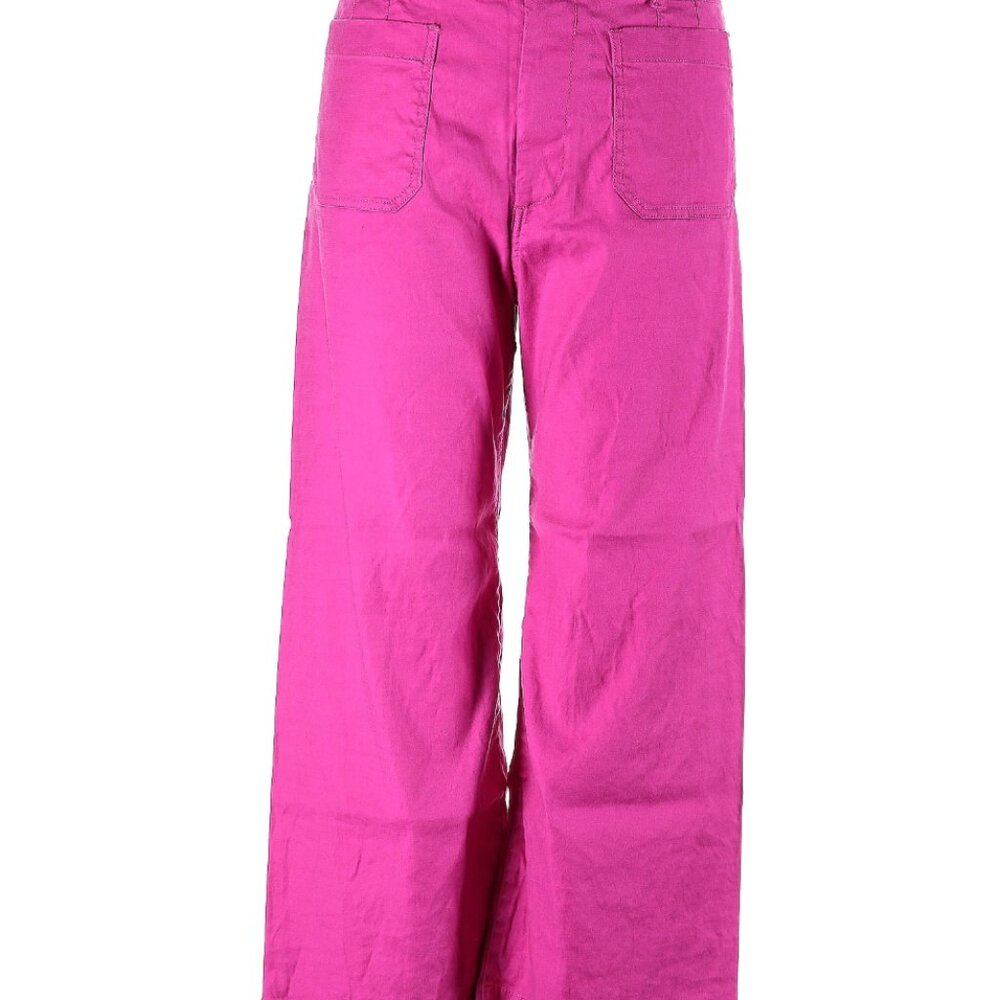Maeve Wide-Leg Pants in Bright Pink